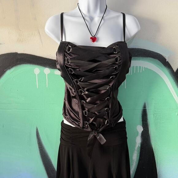 Y2k lace up corset top - Picture 1 of 4